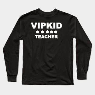 VIPKID Teacher ESL Five Apple Rating Shirt Long Sleeve T-Shirt